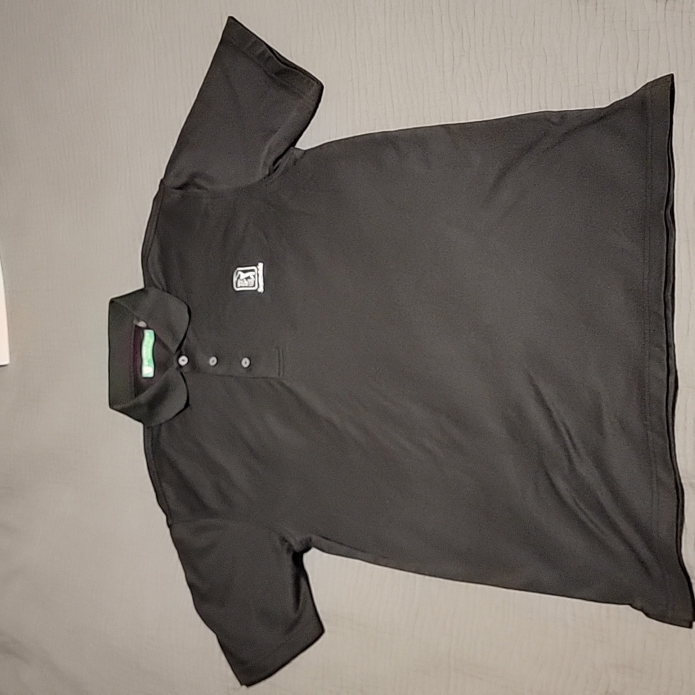 Black Polyester TPC Scottsdale Mens golf polo Shirt M